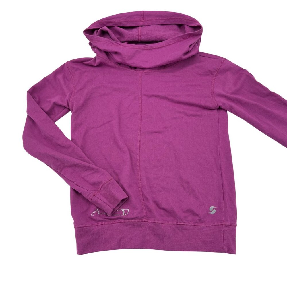 Soffe Women's‎ Medium Pink Pullover Funnel Neck & Long Sleeves fox embroidered